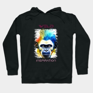 Chimpanzee  Ape Wild Nature Animal Colors Art Painting Hoodie